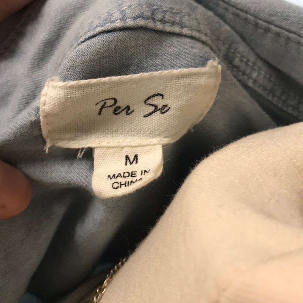 Chambray Button-Down Top - Picture 4 of 4